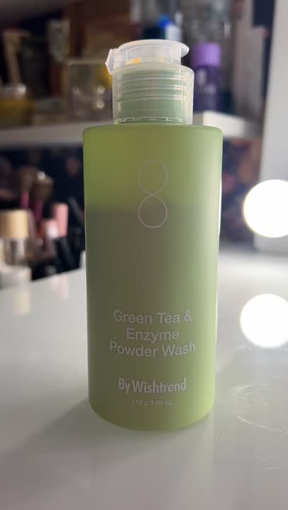 BY WISHTREND Пудра энзимная для умывания с ароматом матчи Green Tea ...
