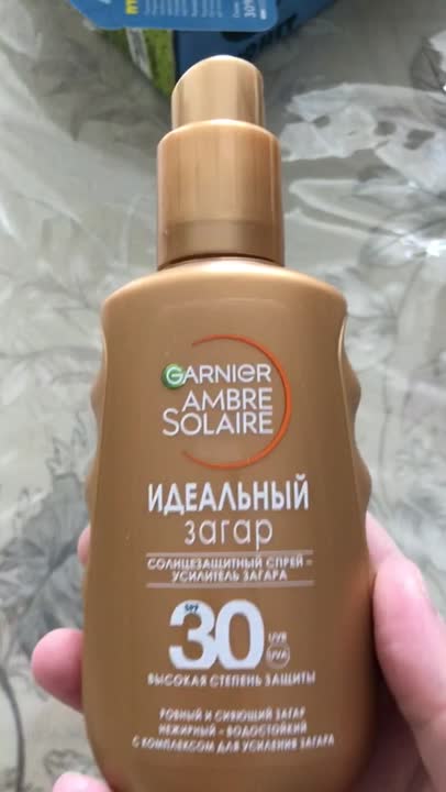 GARNIER Солнцезащитный спрей-проявитель загара для тела, водостойкий ...