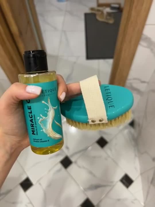 LETIQUE COSMETICS Антицеллюлитный набор для тела с щеткой, 150 мл + 180 ...